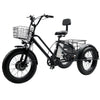 Black Electric Snow Trike with 500W Motor & Large Basket