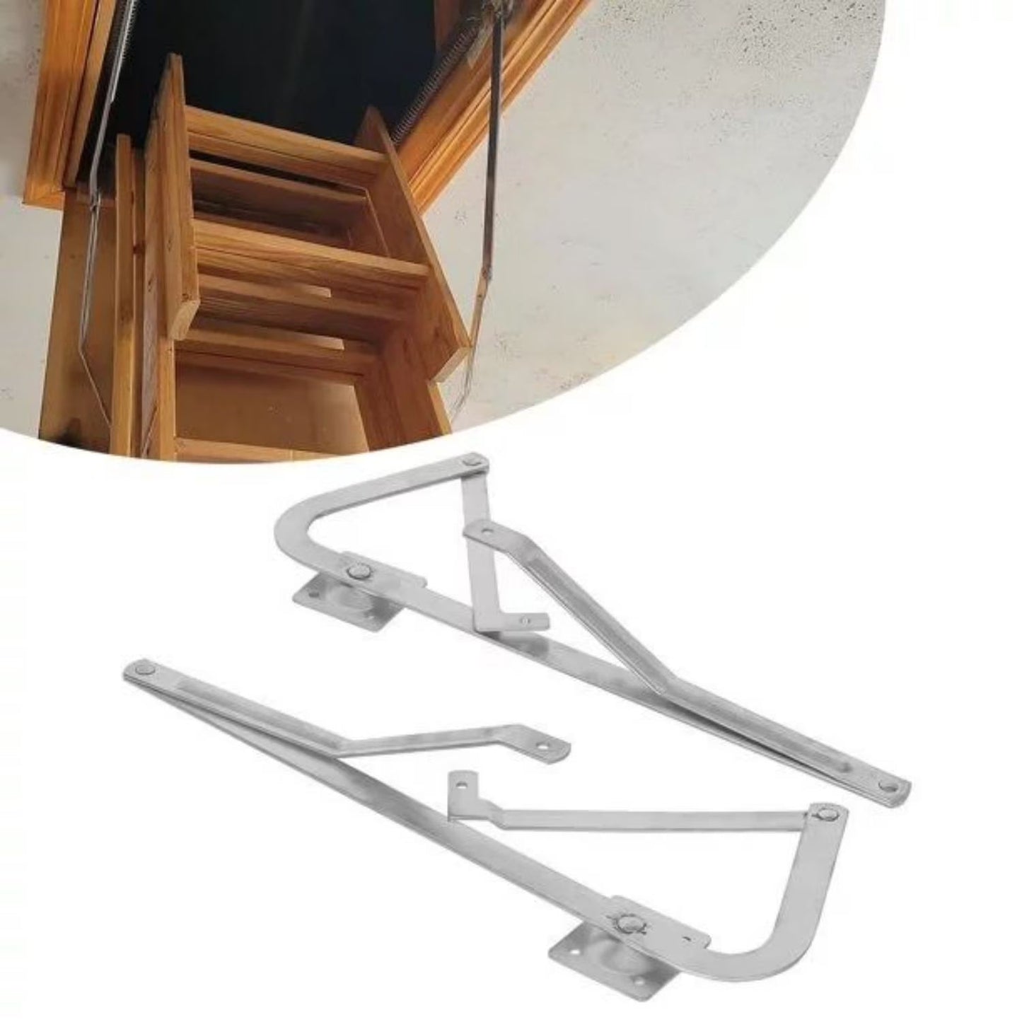 Attic Ladder Spreader Hinge Arms for 2010-Up 55-2 MFG Werner Mk 5 Wu2210 W2208 W2210 Pull Down Attic Stair Counter Balance Arms Hinge