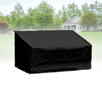 Black Waterproof Heavy Duty Garden Couch Outdoor 2/3/4 Seater Bench Seat Cover, 2Seats 134x66x89cm