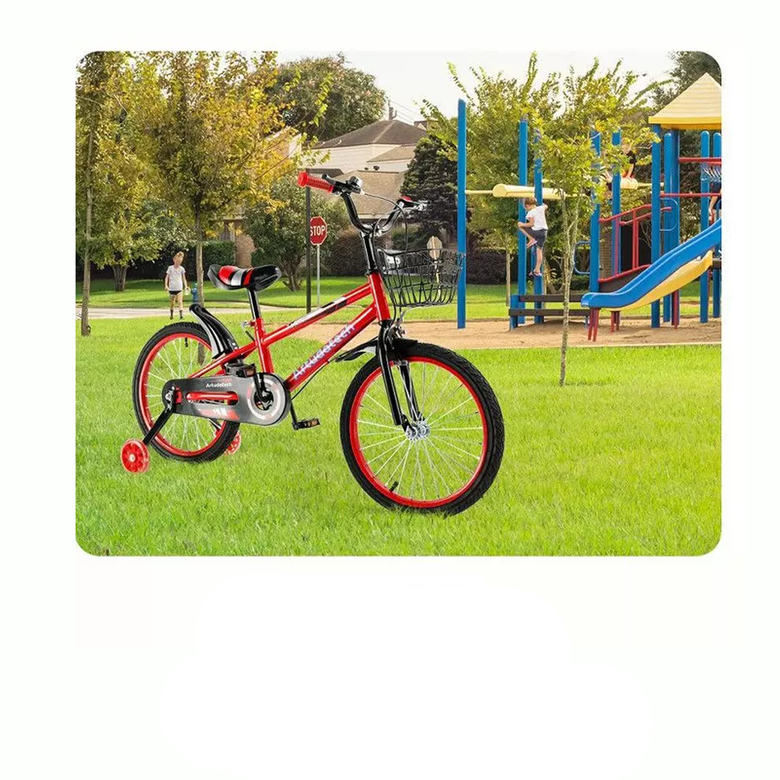 18 inches Durable Children's Bicycle with Safety Brakes & Flash Wheels