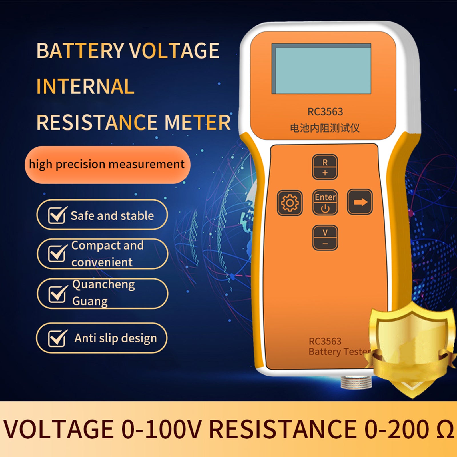 RC3563 Battery Voltage Meter Internal Resistance Voltage Tester Detector, Type A