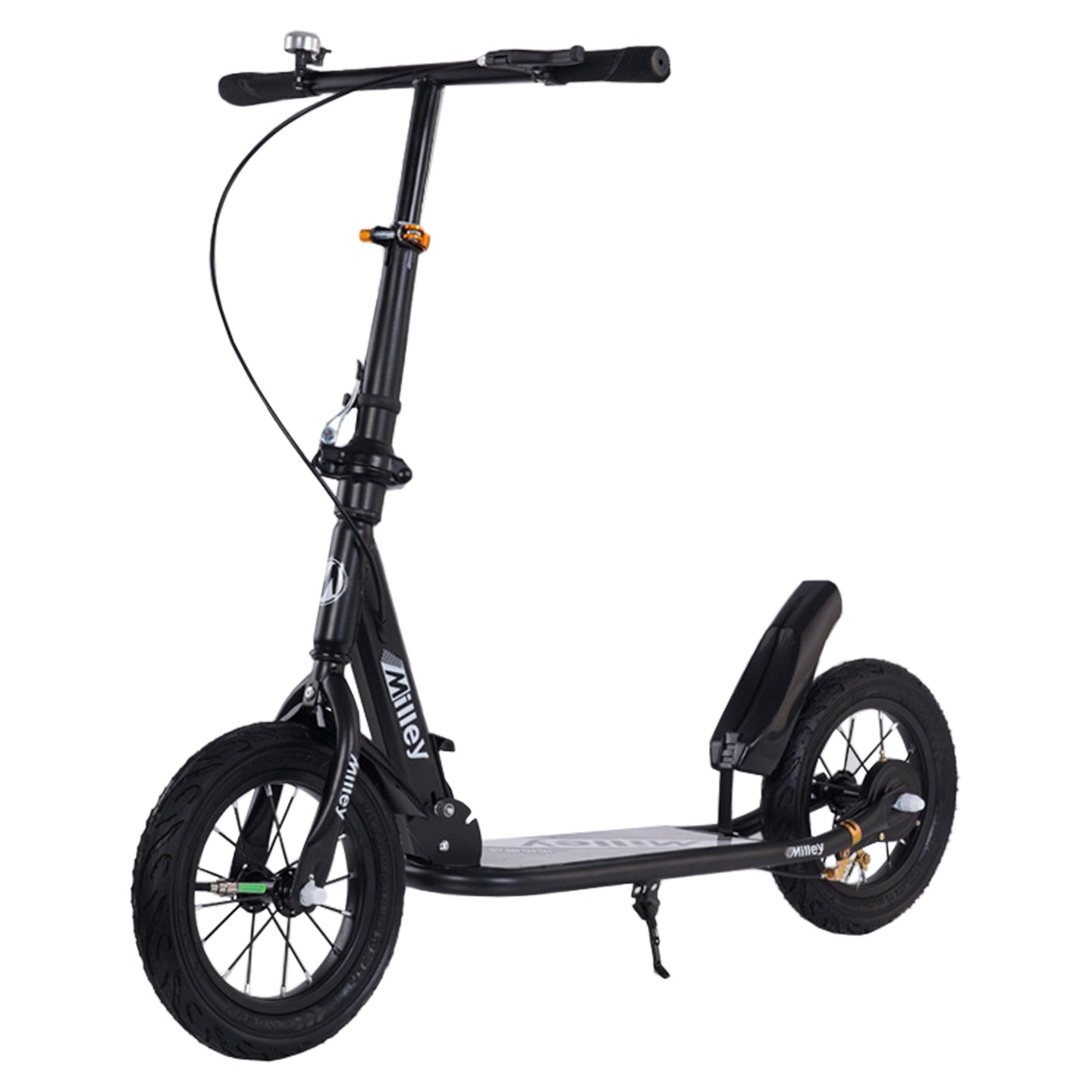Shock-Absorbing Foldable Commuter Kick Scooter For Adults Teens W/12" Air Tires