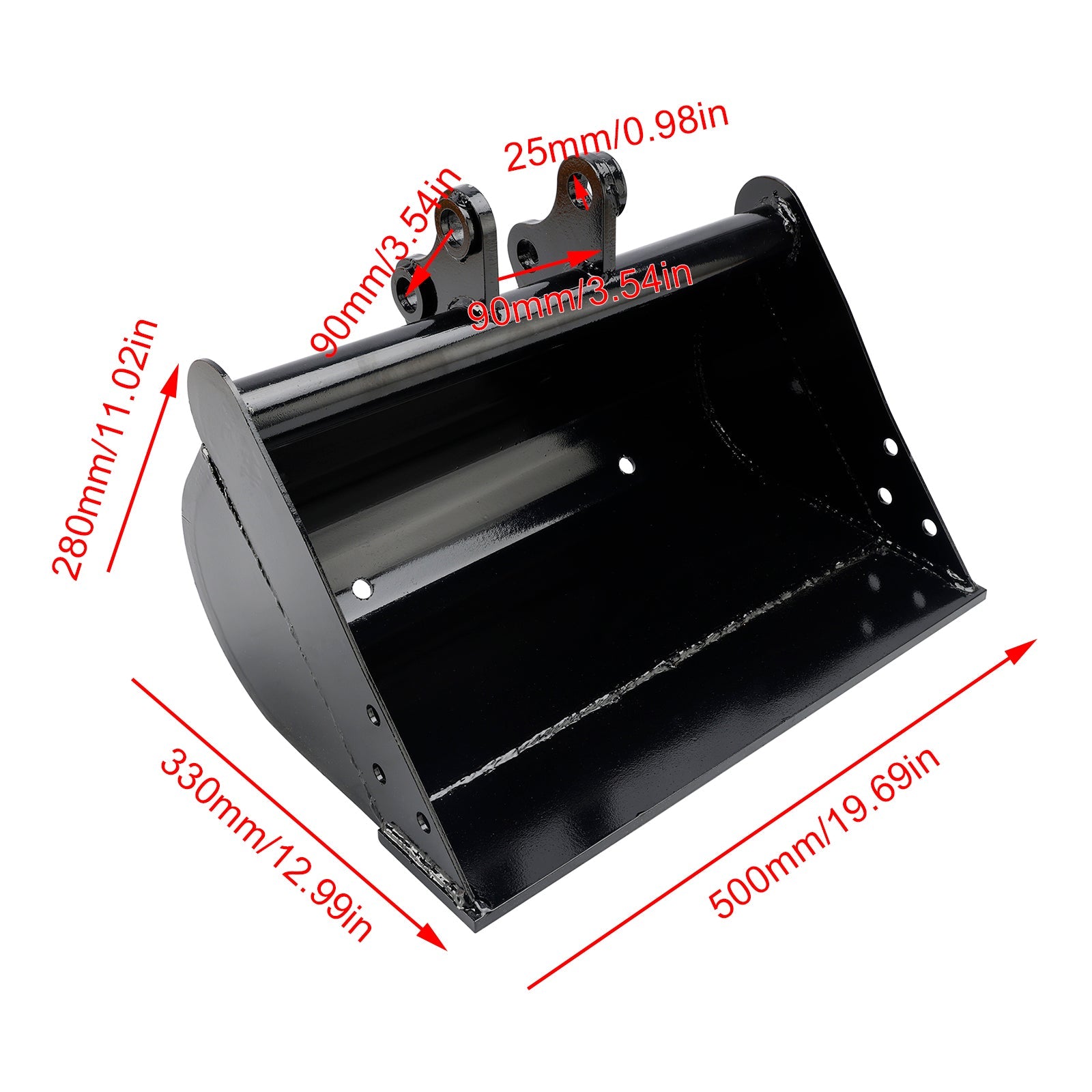 500mm Mini Excavator Bucket Attachment – Plain Excavator Small Digger