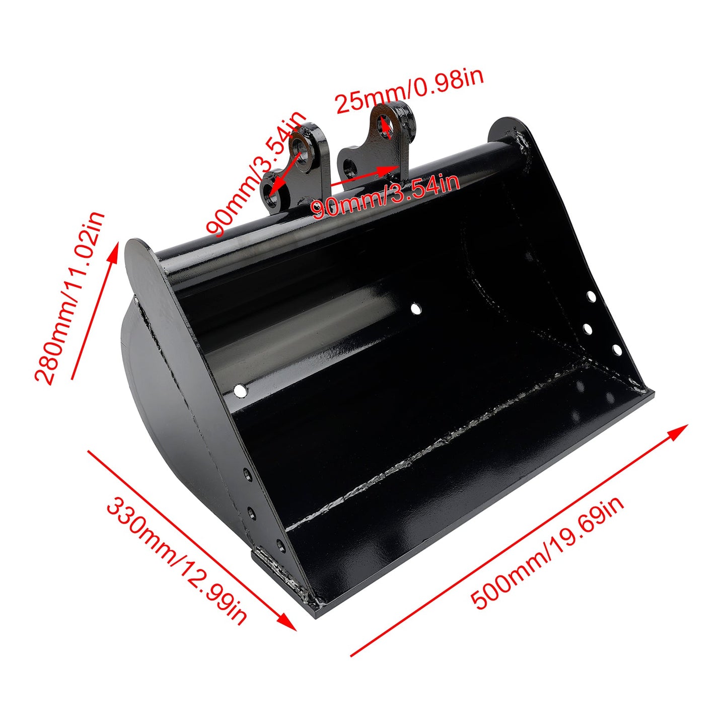 500mm Mini Excavator Bucket Attachment – Plain Excavator Small Digger