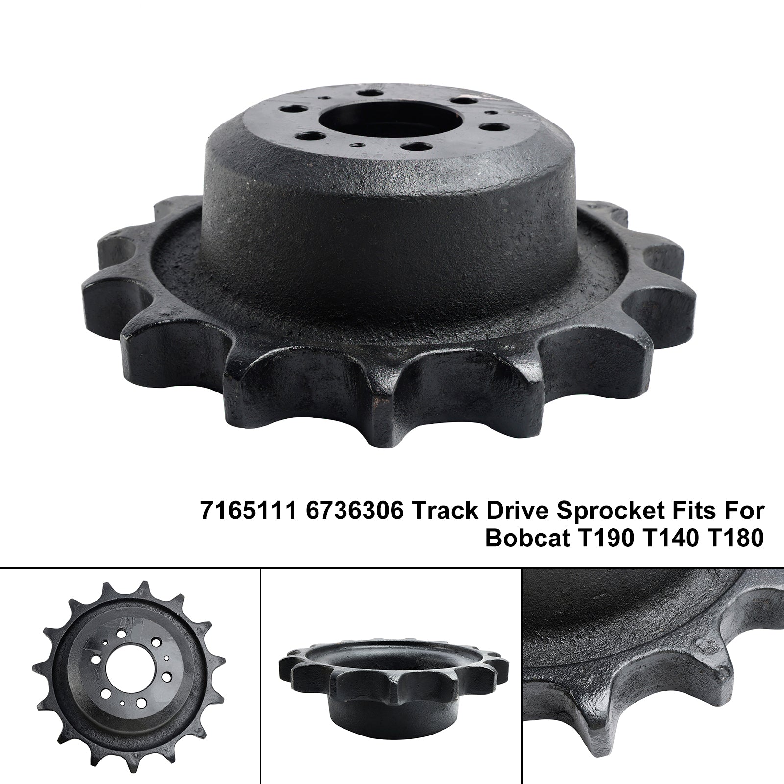 Drive Sprocket for Bobcat T140, T180 & T190 Compact Track Loaders, Replaces 7165111, 6736306 (15T, 6-Hole)