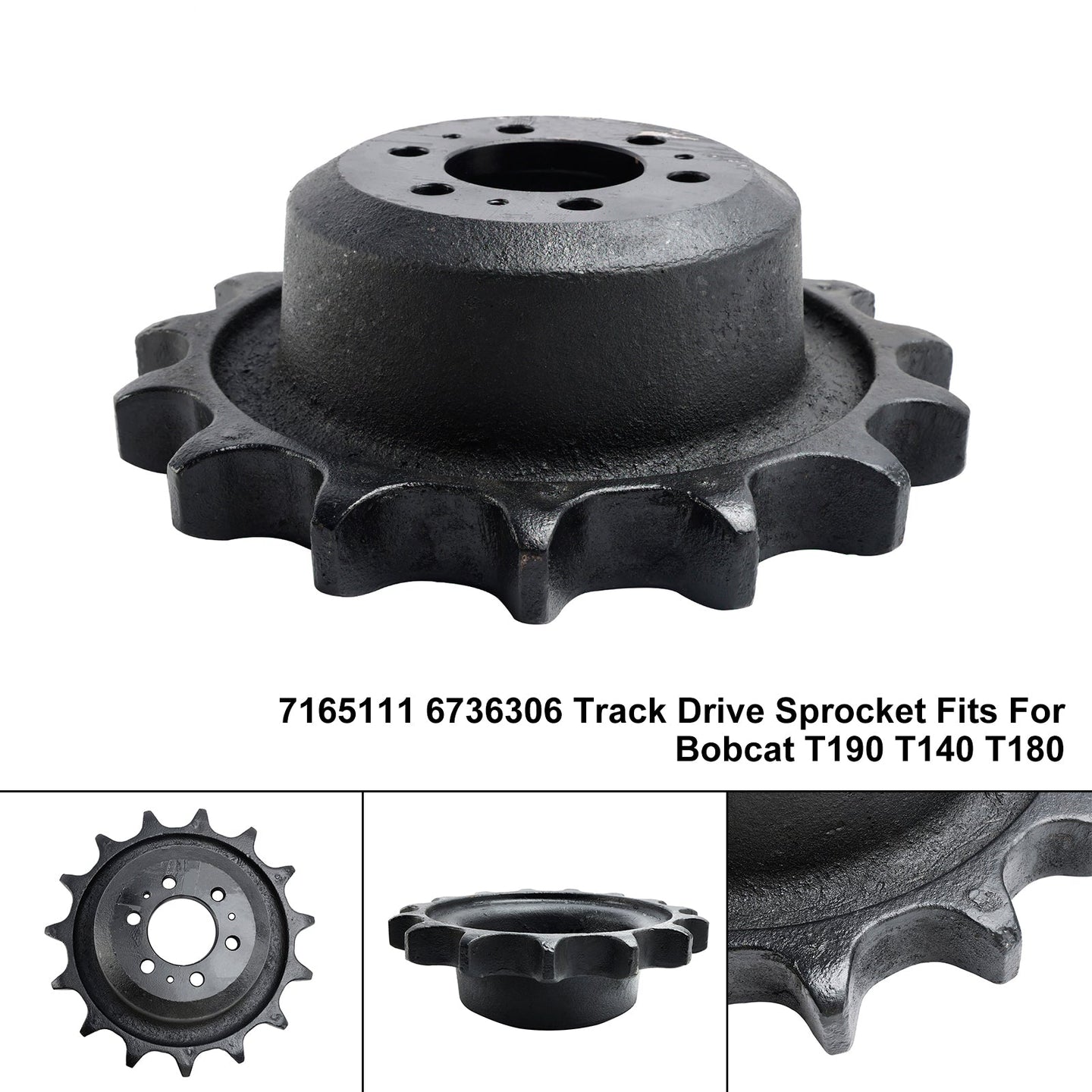 Drive Sprocket for Bobcat T140, T180 & T190 Compact Track Loaders, Replaces 7165111, 6736306 (15T, 6-Hole)