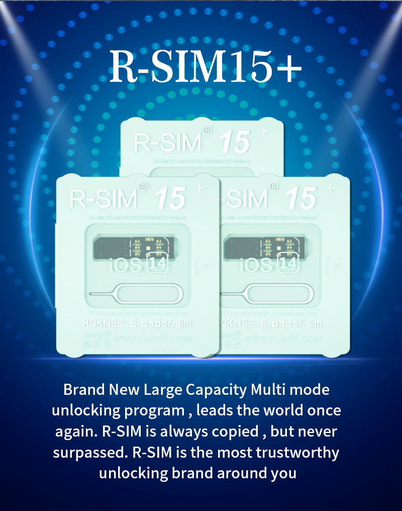 Upgrade RSIM-15+ Nano Unlock Card for iPhone 13 Pro 12 Pro Max X XS Max 8 iOS15