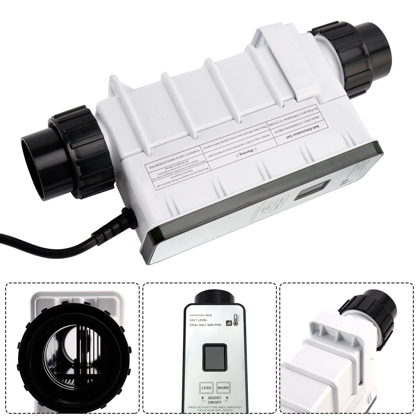 IC15 Salt Cell Chlorine Generator – Replacement System for Saltwater Pools