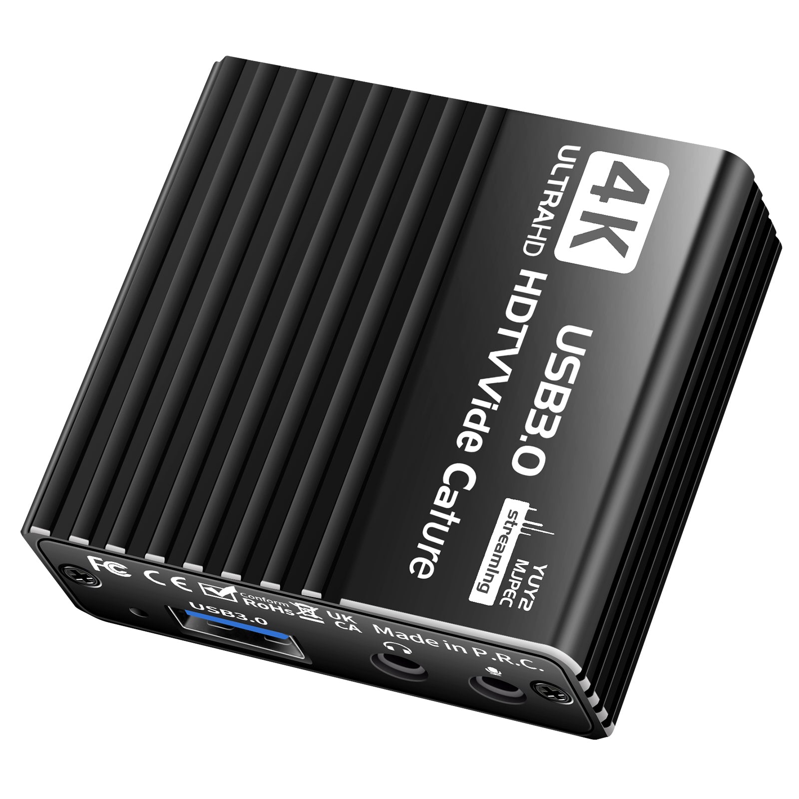 USB 3.0 Video Capture Card HDMI 4K Recording Box Game Live Broadcast Microphone