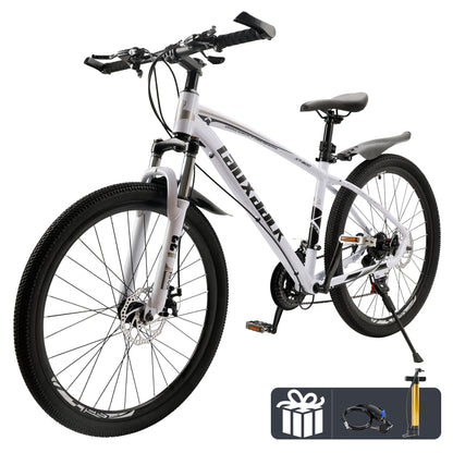 27.5 inches Mountain Bike 21 Speed Bikes With Lock+Air Pump