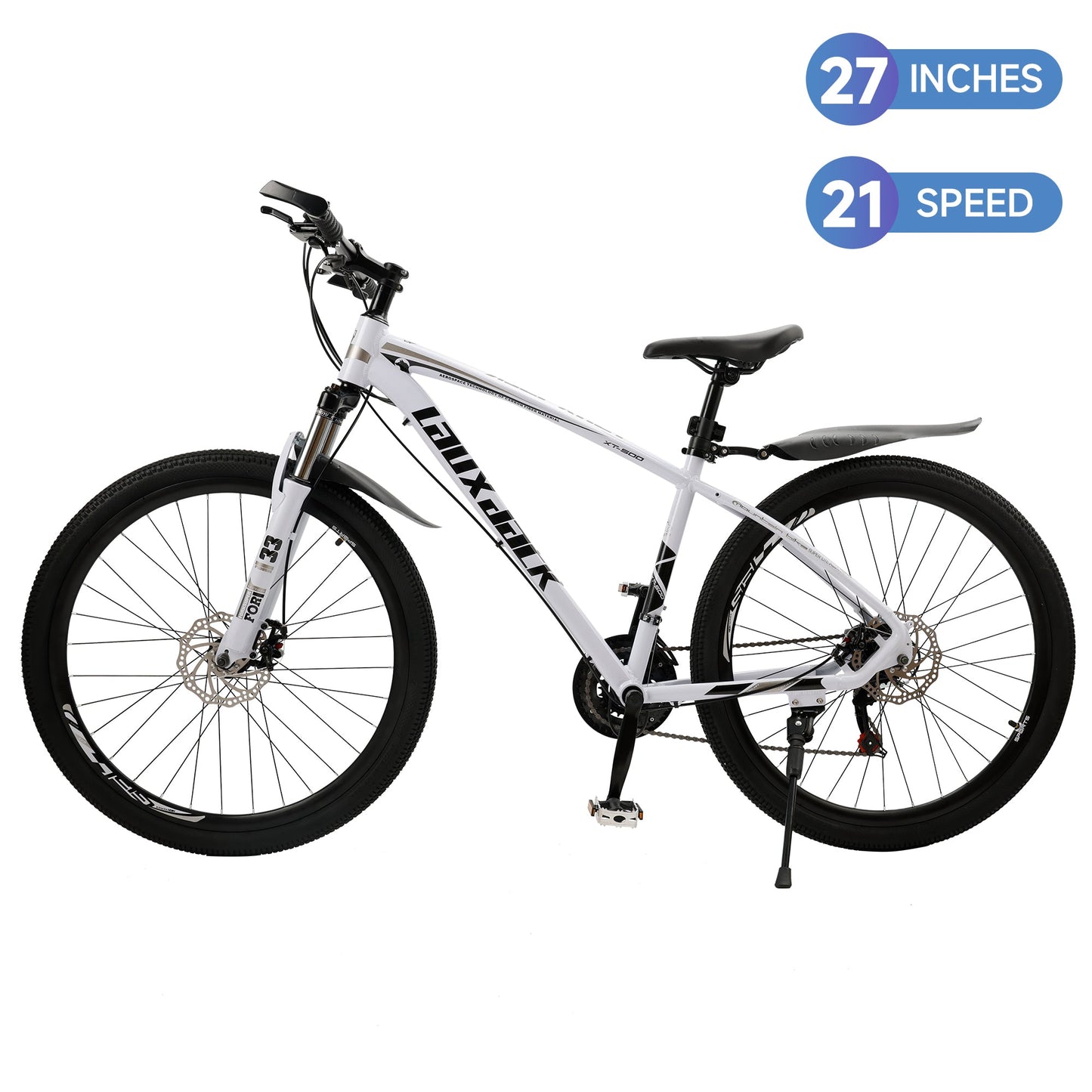 27.5 inches Mountain Bike 21 Speed Bikes With Lock+Air Pump