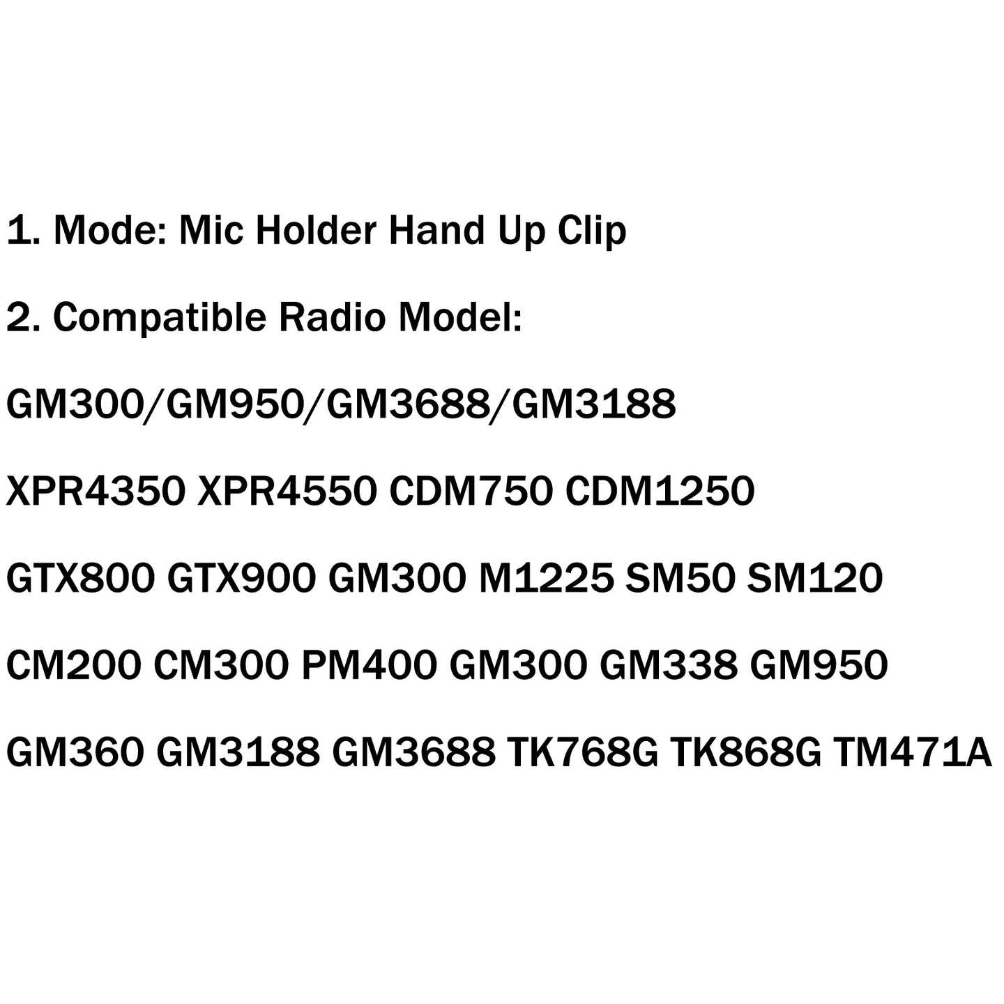 10x Mic Holder Hand Up Clip For CB Kenwood HLN9073 GM300/950/3688/3188