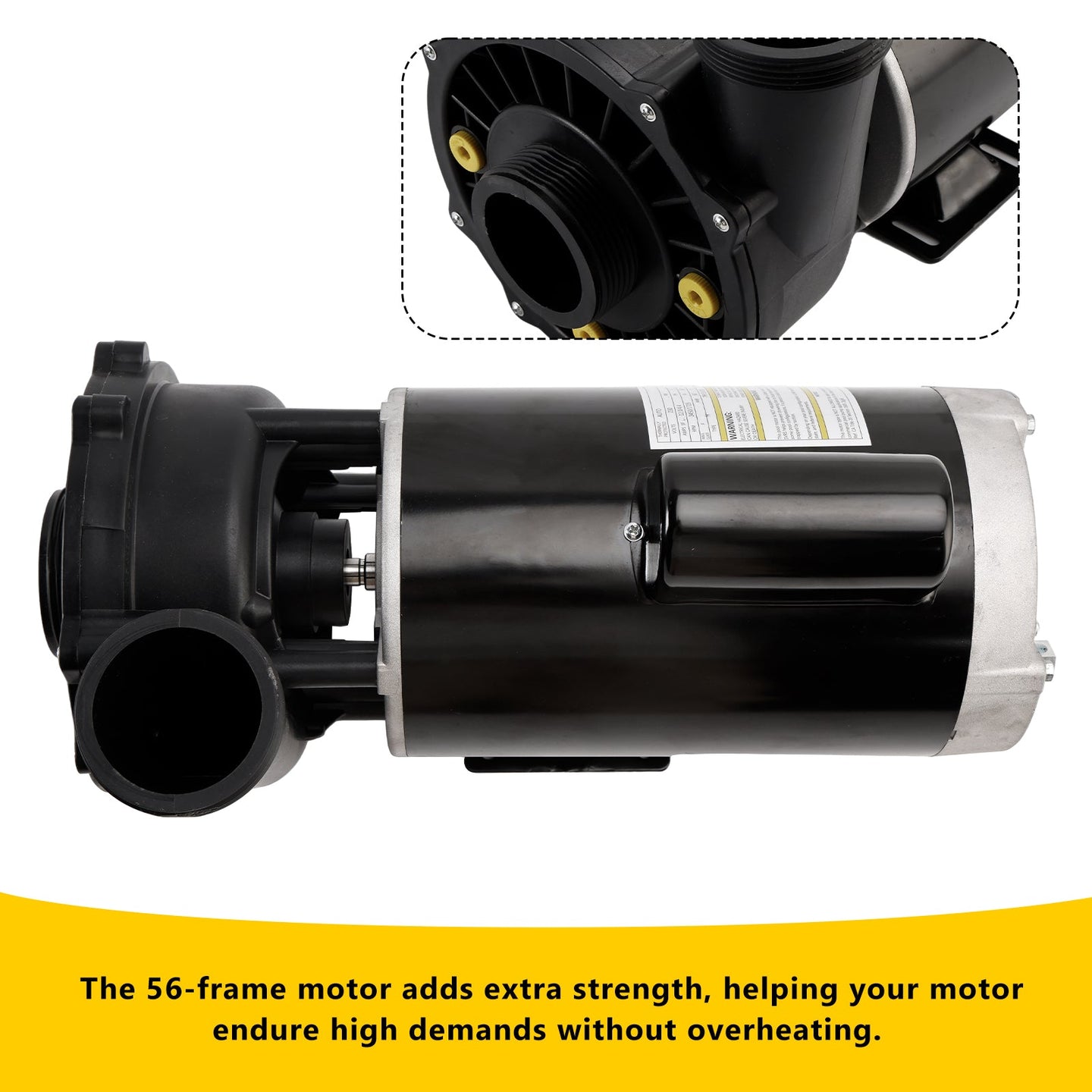Quiet Energy-Efficient 2-Speed Spa Pump â€?56 Frame, 1-4 HP, 230V for Swimming Pools | 3721621-1D