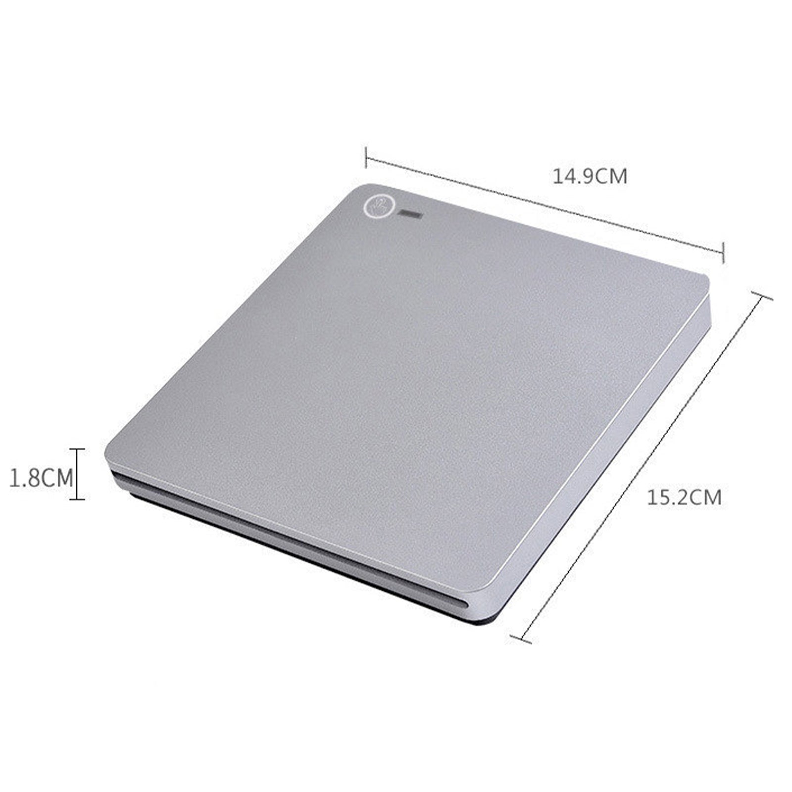 Slot-In USB 3.0 External Blu-Ray Burner, Slim BD/DVD/CD Writer & 3D Player for Mac & PC (Silver)