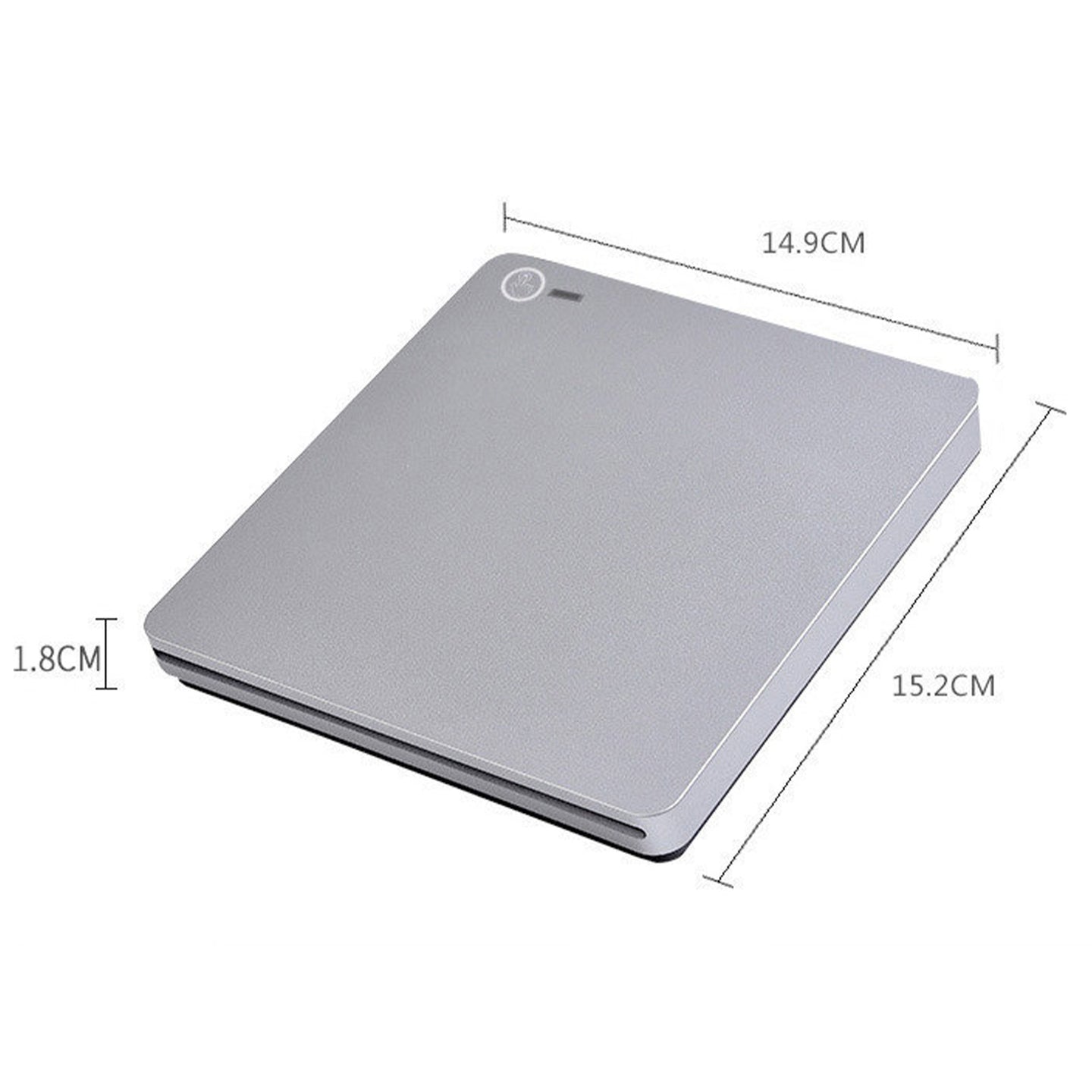 Slot-In USB 3.0 External Blu-Ray Burner, Slim BD/DVD/CD Writer & 3D Player for Mac & PC (Silver)