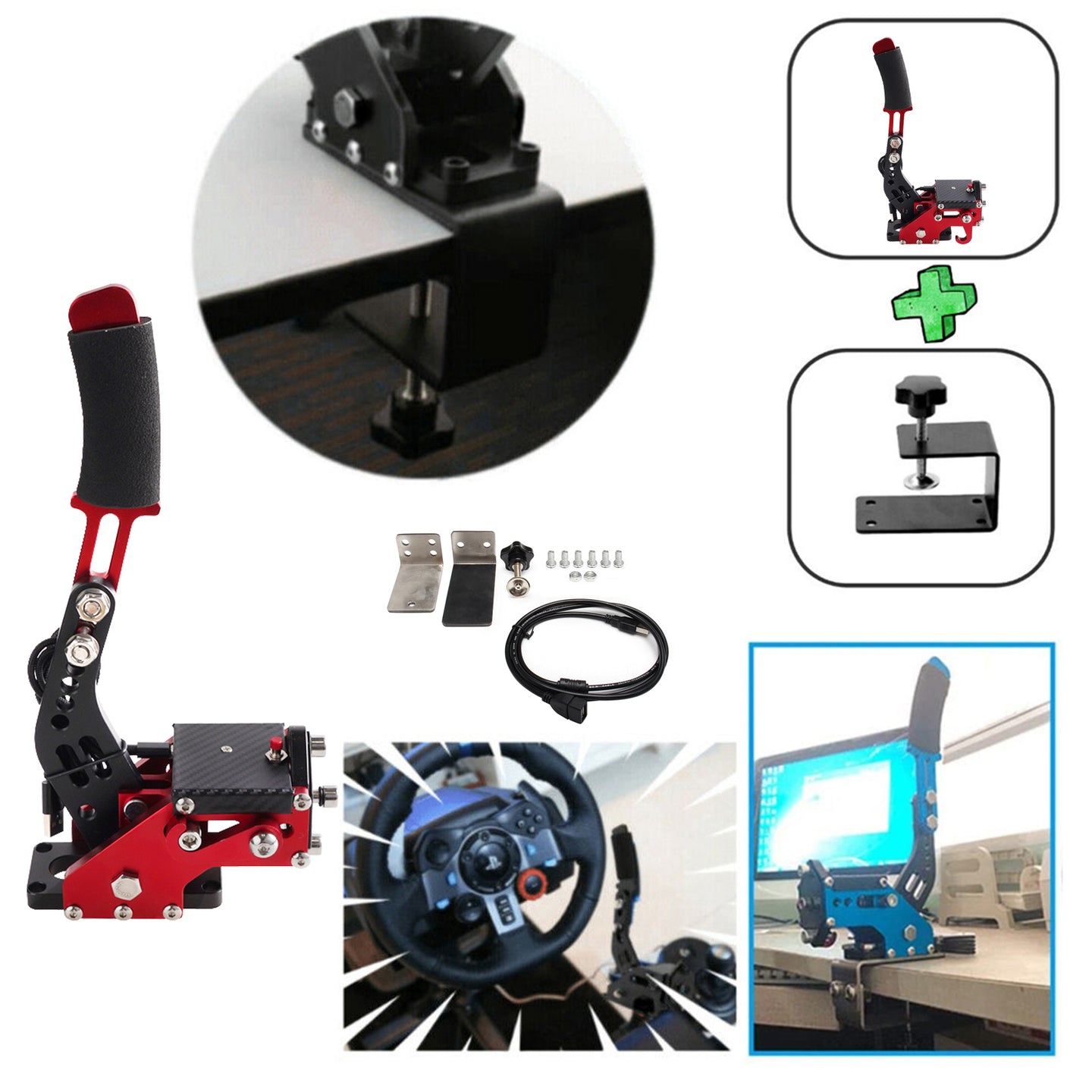 USB3.0 14Bit PS4/PS5 SIM Handbrake for Racing Games Steering Wheel Stand G29 (Copy)