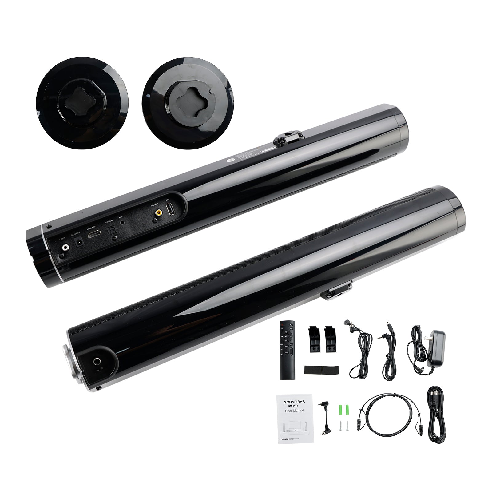 Vtopteng Home Detachable Surround Sound Bar Bluetooth 2 Speaker in 1