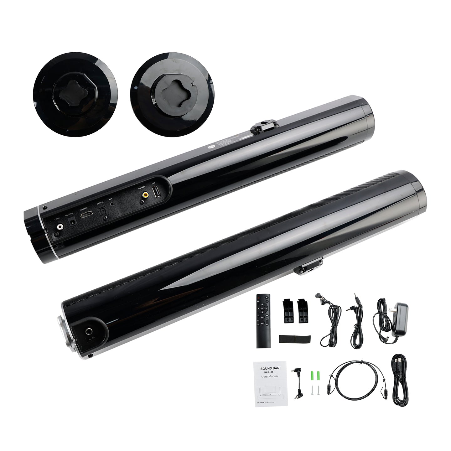 Vtopteng Home Detachable Surround Sound Bar Bluetooth 2 Speaker in 1