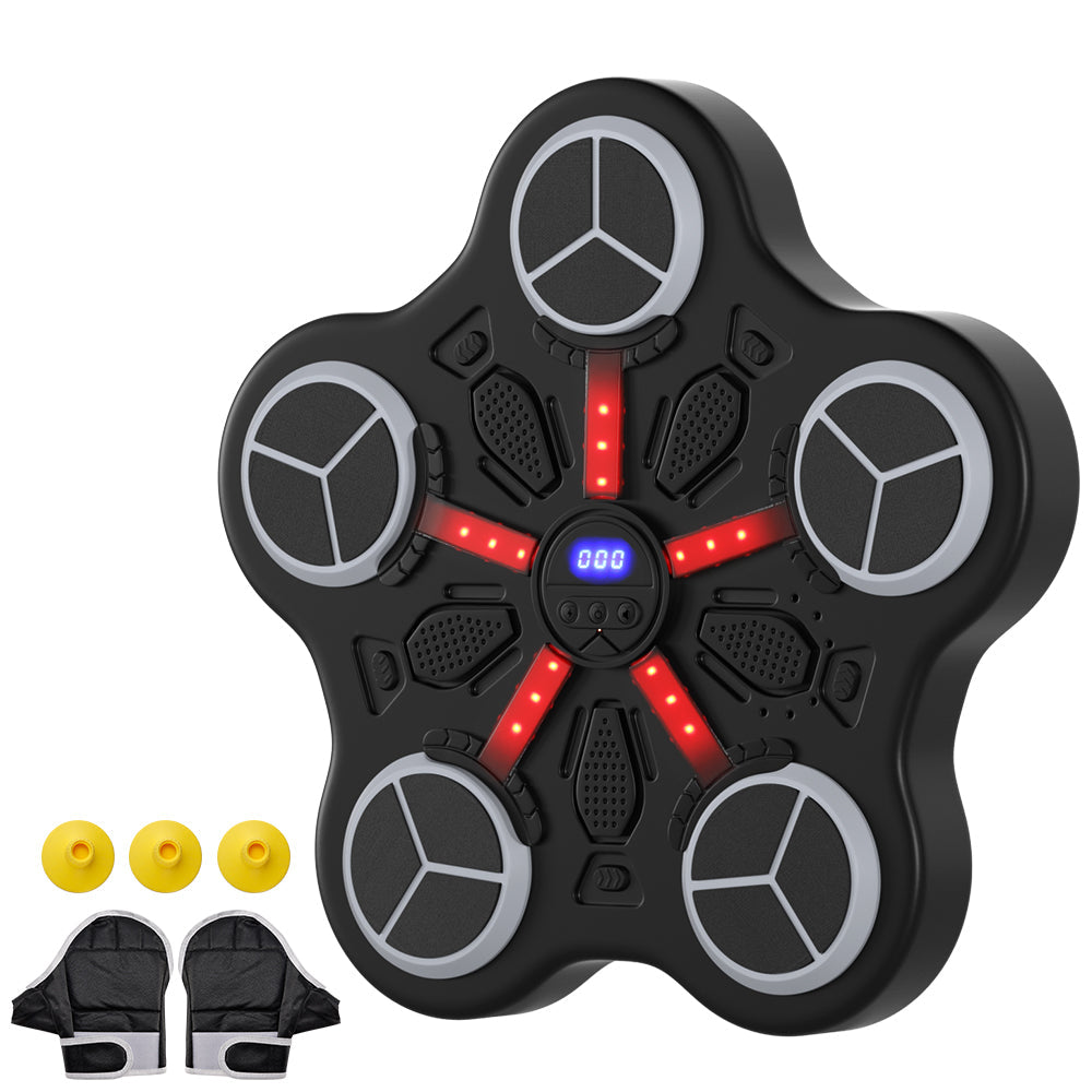 Dual Installation Options & Scoring Function for Home Use Music Boxing Machine for Kids – Wall-Mounted Bluetooth Smart Boxing Trainer with Workout Gloves (Copy)