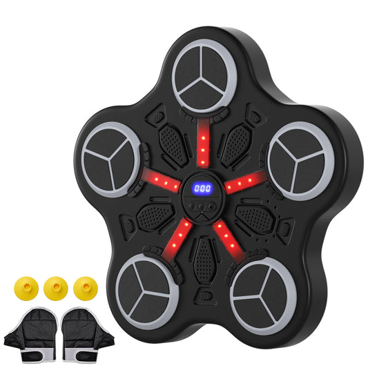 Dual Installation Options & Scoring Function for Home Use Music Boxing Machine for Kids – Wall-Mounted Bluetooth Smart Boxing Trainer with Workout Gloves (Copy)