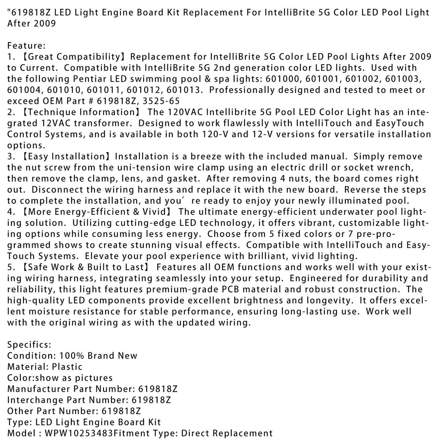 IntelliBrite 5G LED Light Board Kit