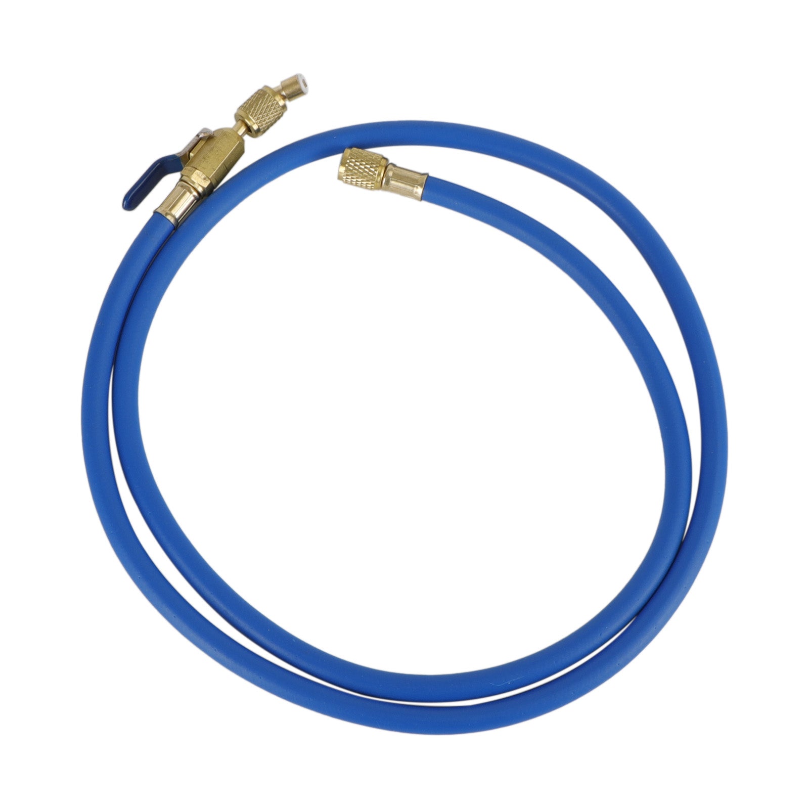 3x HVAC 1/4" SAE 600 PSI Charging Hoses W/ Shut Valve AC Refrigerant