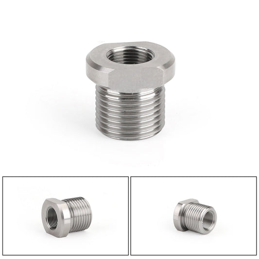 1/2-28 to 3/4-16 Threaded Oil Filter Adapter Stainless Steel (Copy)