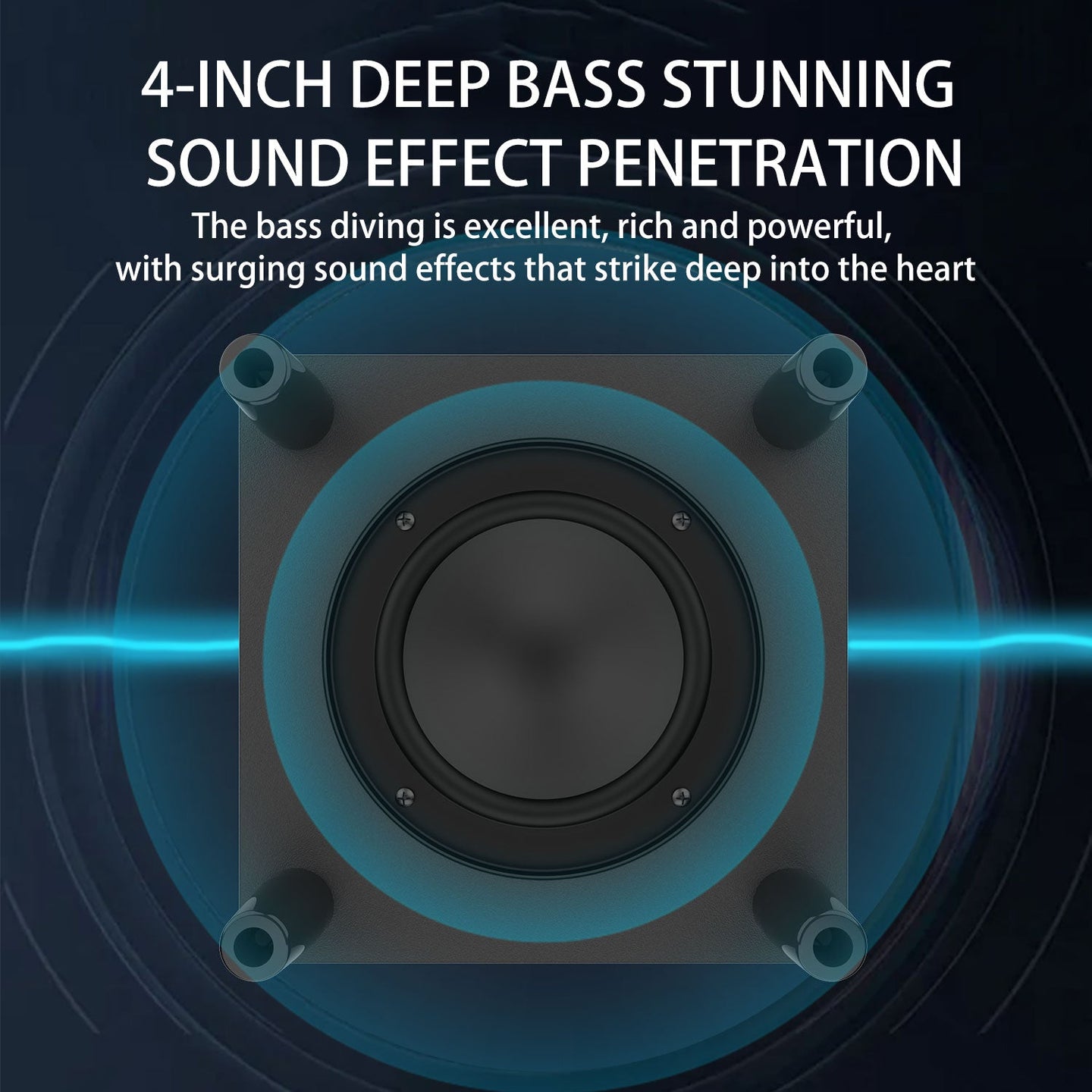 2.1 Bluetooth Speaker System – RGB Detachable TWS Wireless Subwoofer for Home Theater & Karaoke
