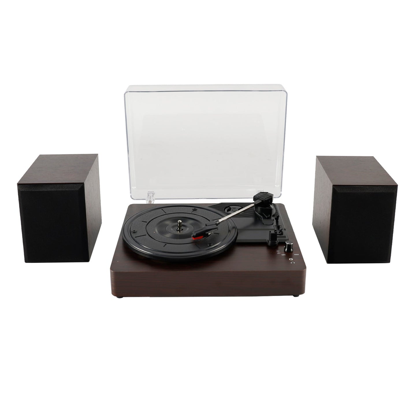 Retro Bluetooth Vinyl Record Player – 3-Speed Turntable with Built-in Speakers for Living Room Decor
