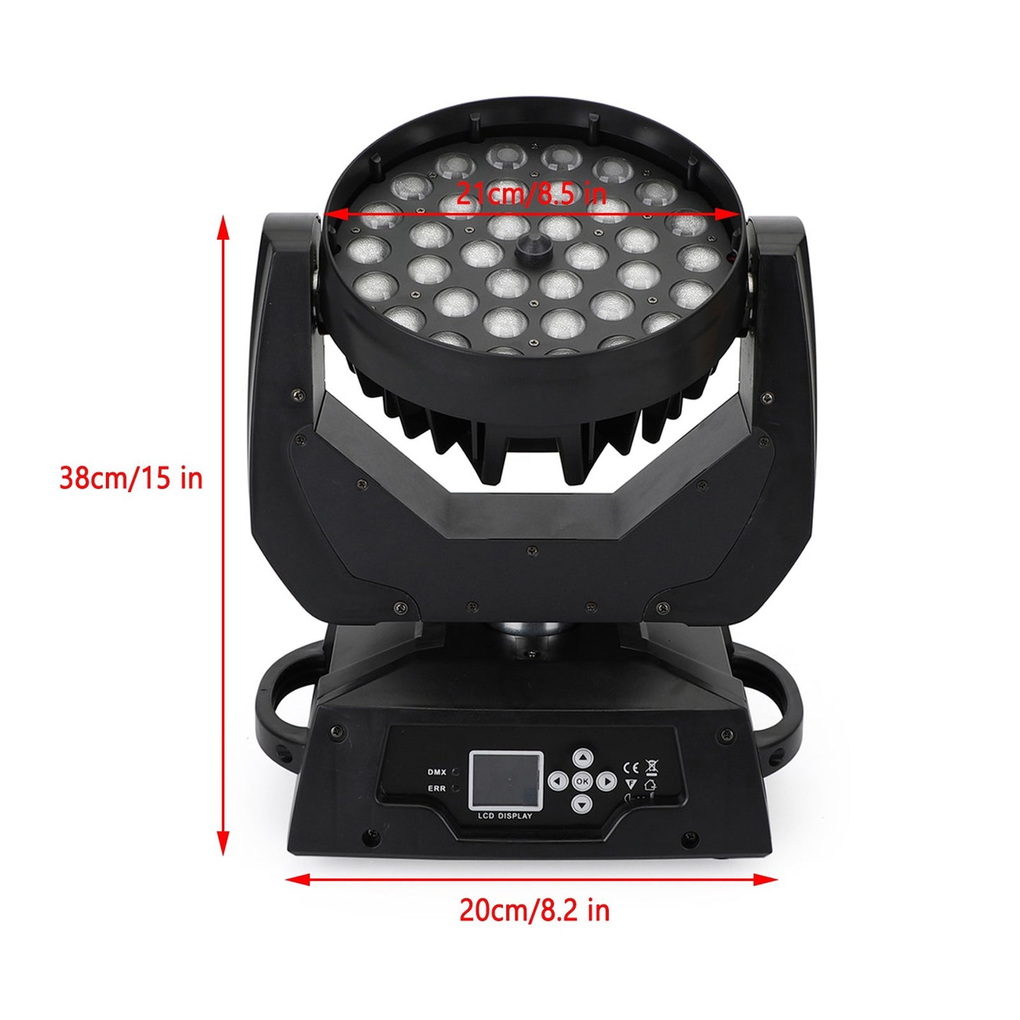 2Pcs 36 x 10W RGBW 4in1 LED Zoom Moving Head 360W Wash Stage Light DMX 15CH (Copy)