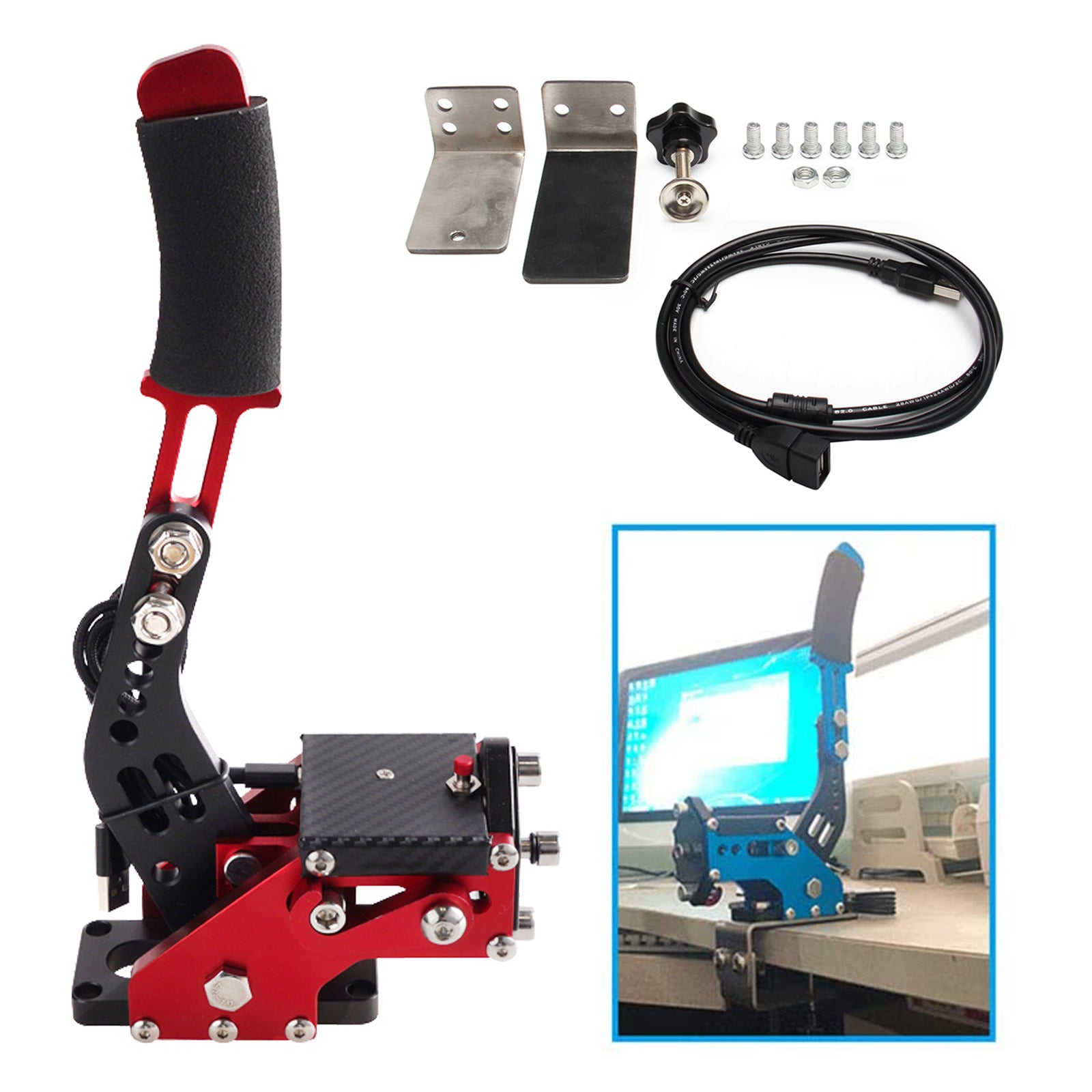 USB3.0 14Bit PS4/PS5 SIM Handbrake for Racing Games Steering Wheel Stand G29 (Copy)