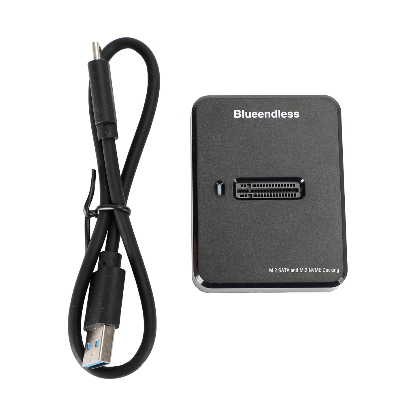 Dual Protocol M.2 SSD Docking Station, USB 3.1 Gen 2 Reader for both NVMe (M-Key) & SATA (B+M Key) SSDs