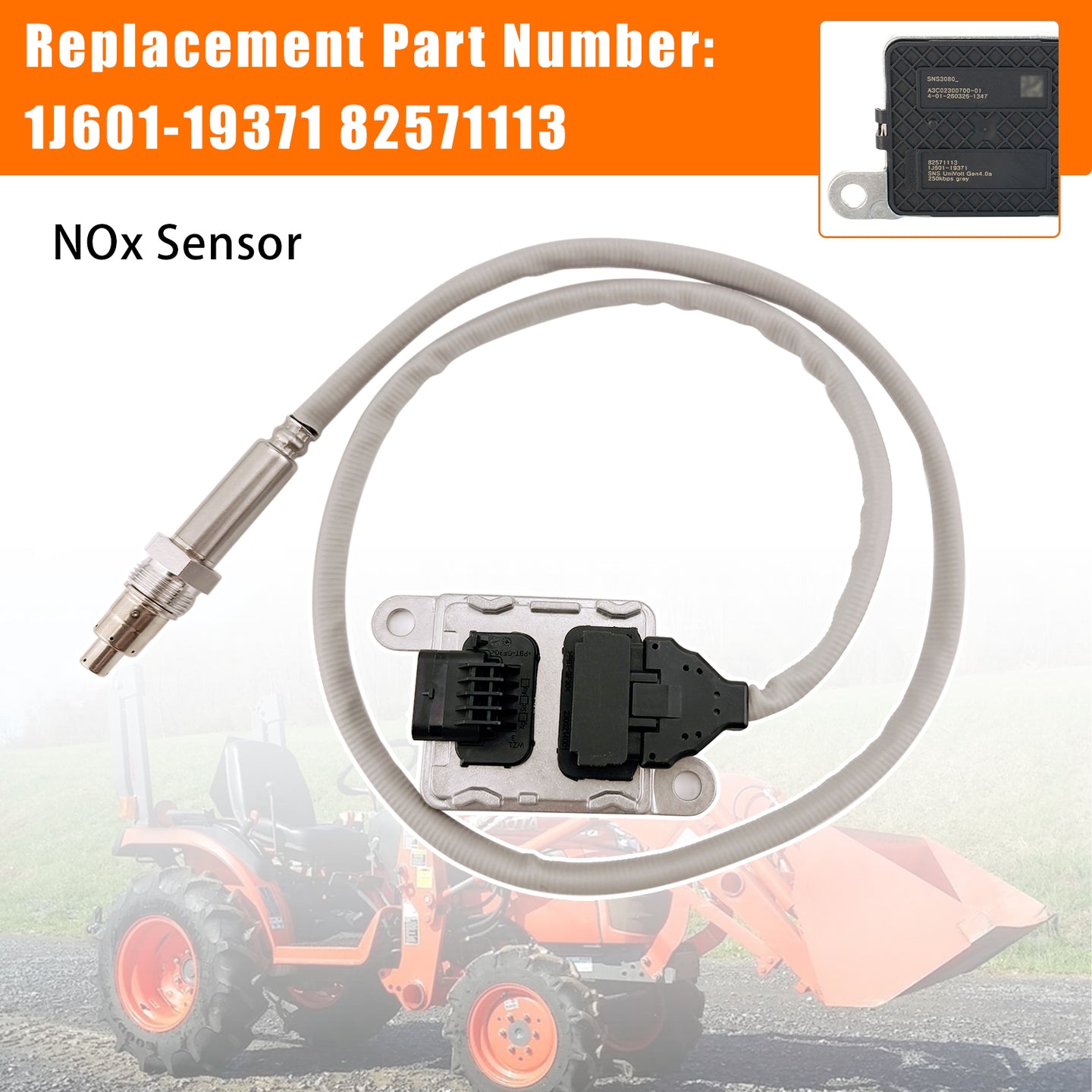 Nitrogen Oxide Sensor 1J601-19371 For Kubota 82571113 1J60119371