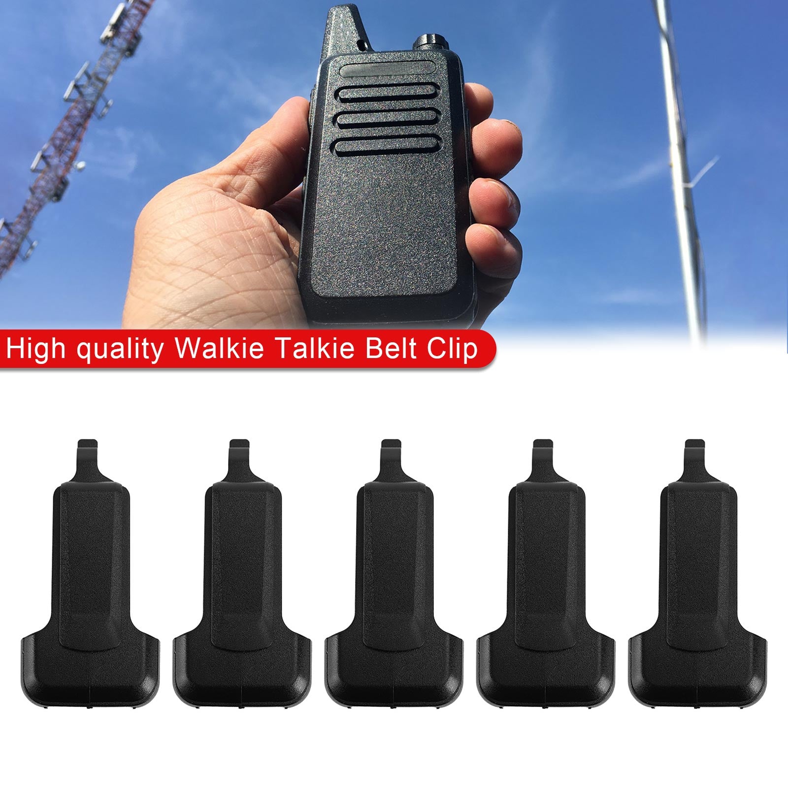 5Pcs Walkie Talkie Two Way Radio Communicator Zs-B1 Belt Clip For Rt22 Rt622