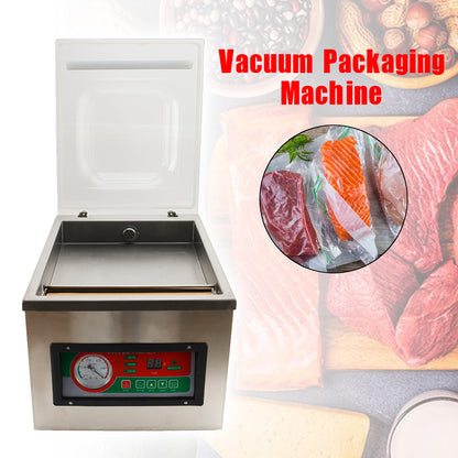 DZ-260C Commercial Vacuum Food Packaging Machine 120W Chamber Digital Sealer