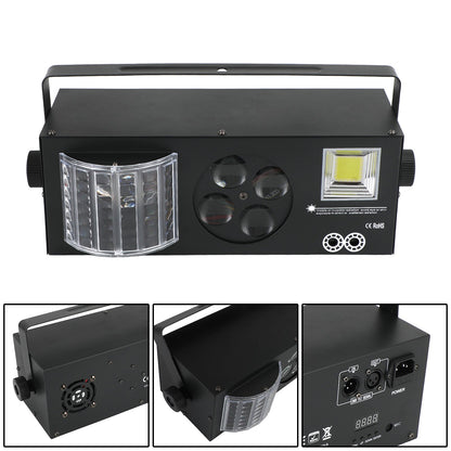 4-in-1 80W RGBW LED Stage Light with Pattern Strobe DMX DJ Disco Party Lighting + Remote