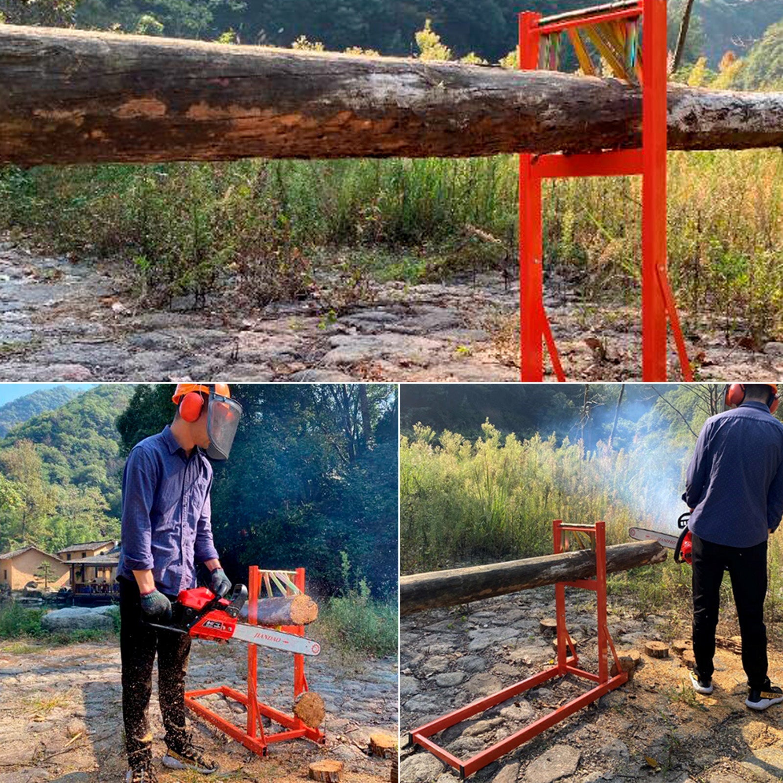 Folding Saw Horse for Logs Portable Chainsaw Cutting Stand
