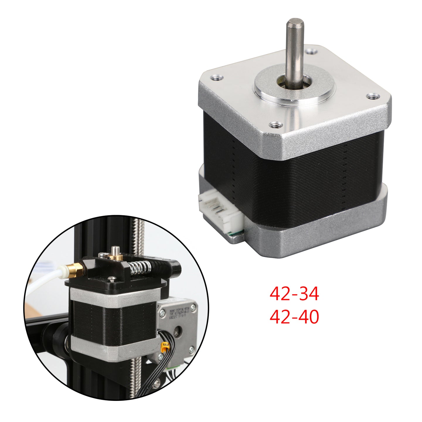 Areyourshop 3D Printer 42-40 1.0A X/Y/E-axis Stepper Motor For 3D Creality Ender 3 Pro CR-10