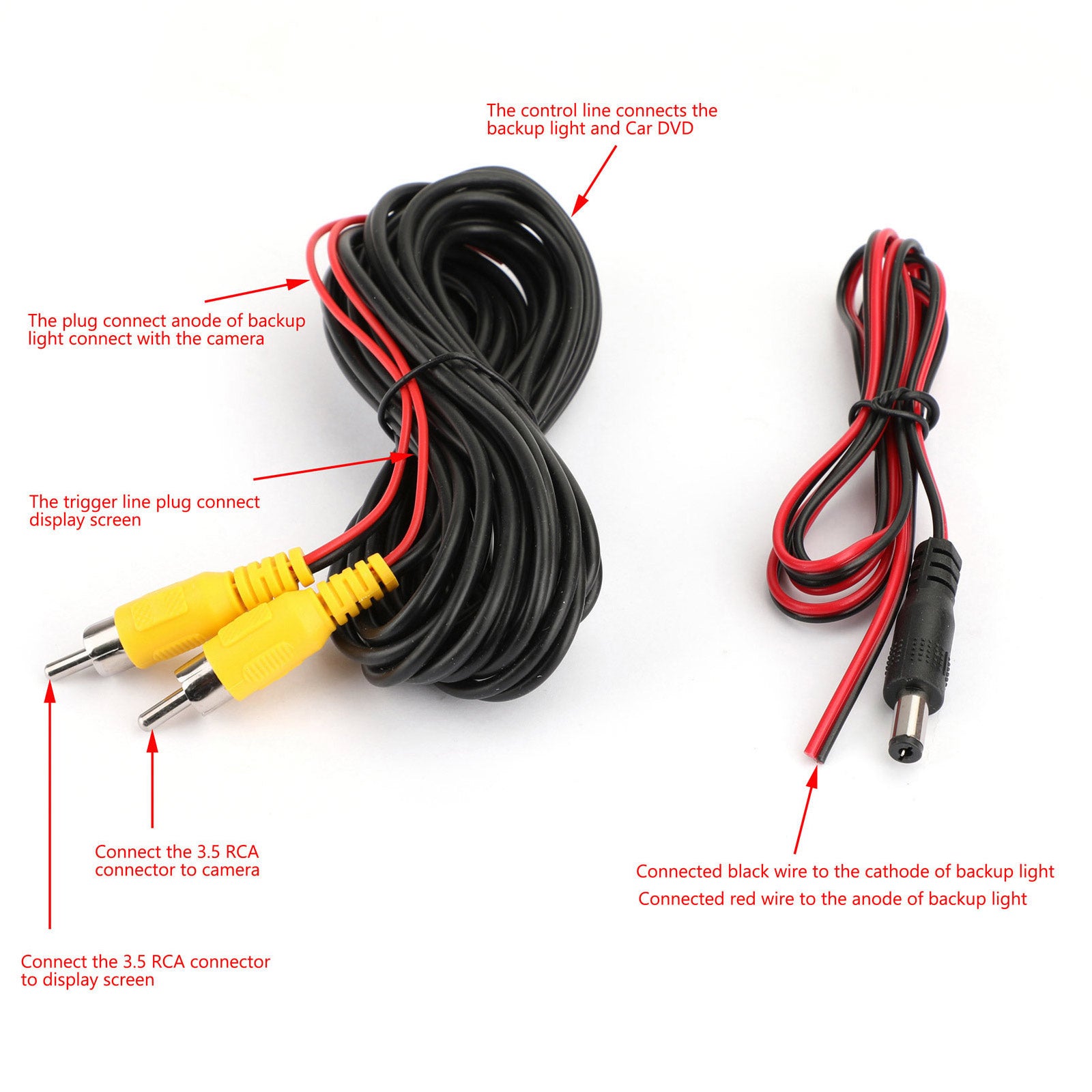 Car 8LED Dynamic Trajectory Parking Line Bus Truck Wireless Reverse Image Camera