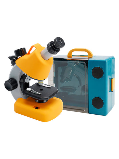 100X-1200X Handheld LED Microscope for Kids – Science Exploration Toy Kit (Yellow)