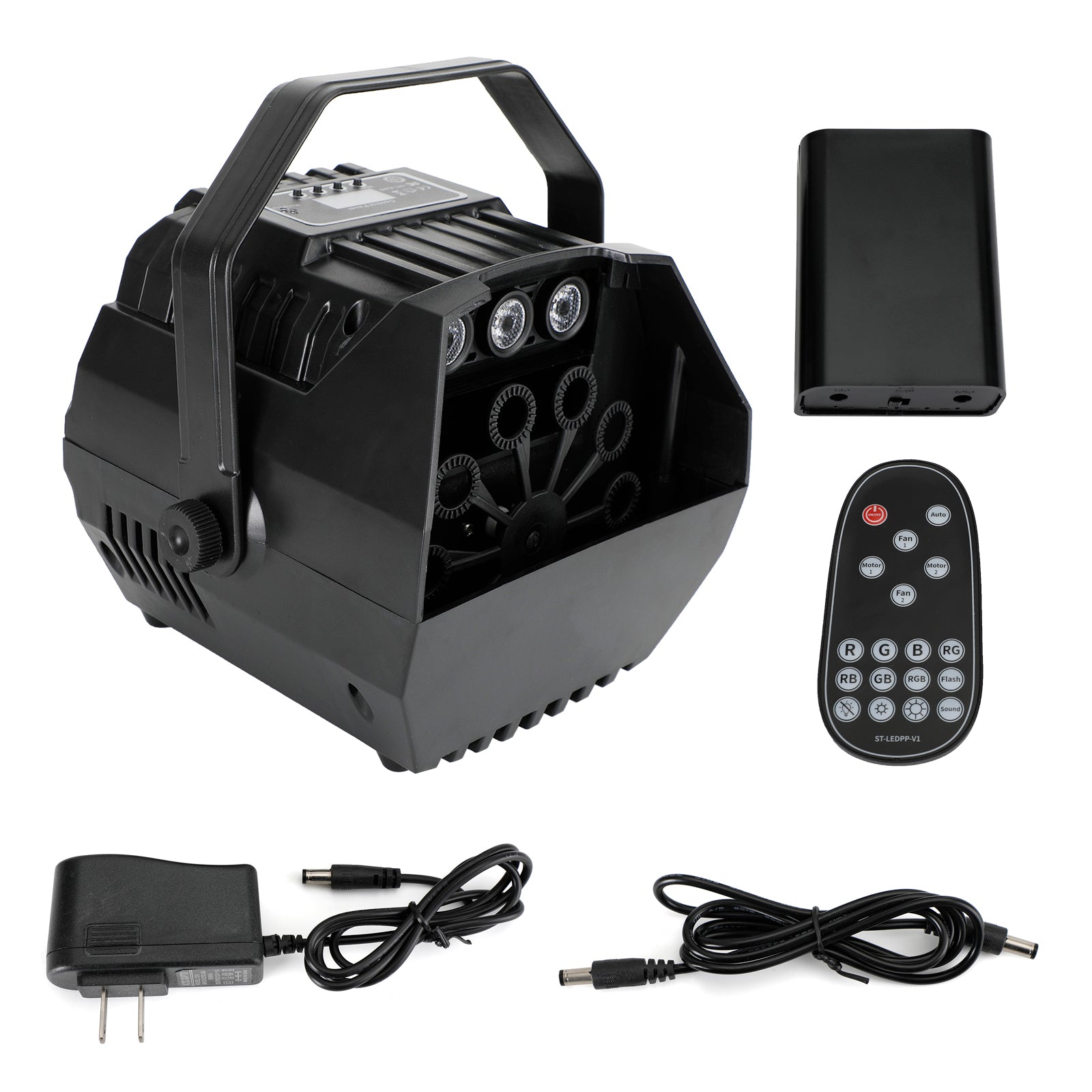 RGB LED Bubble Machine with Remote – Automatic Stage Effect Party Light