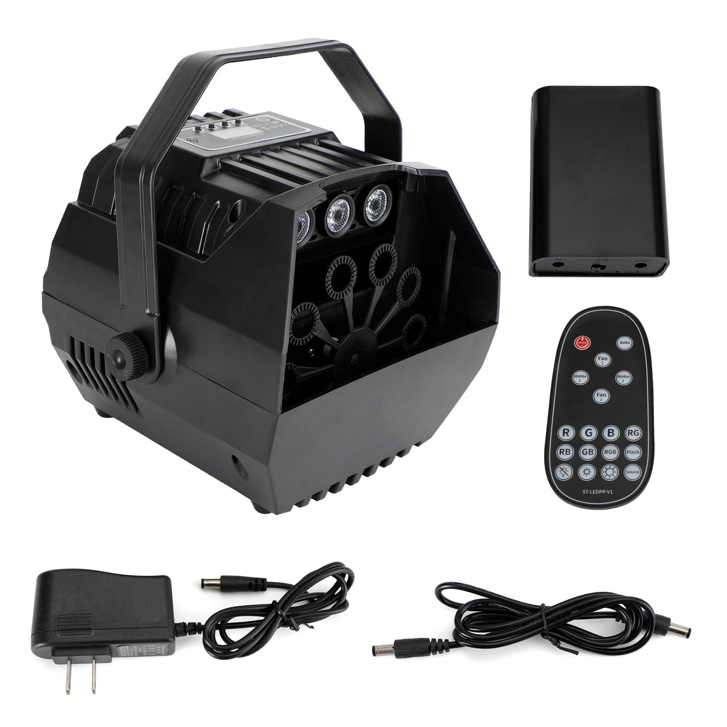 RGB LED Bubble Machine with Remote – Automatic Stage Effect Party Light