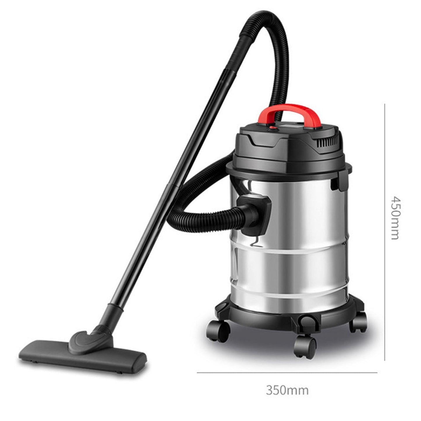 5 Gallon Stainless Steel Wet/Dry Shop Vacuum Cleaner 1800W with Powerful Suction & Large Capacity for Home & Commercial Use