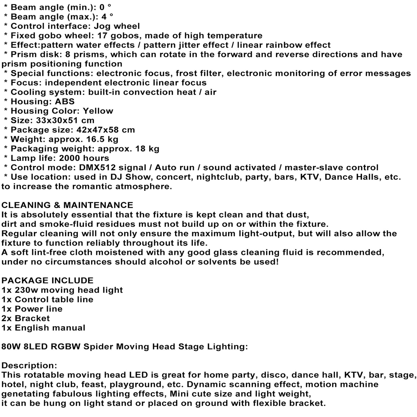 1/2/4/6/8 Pcs Beam Zoom Moving Head Stage Lighting Beam DMX Party DJ Lighting