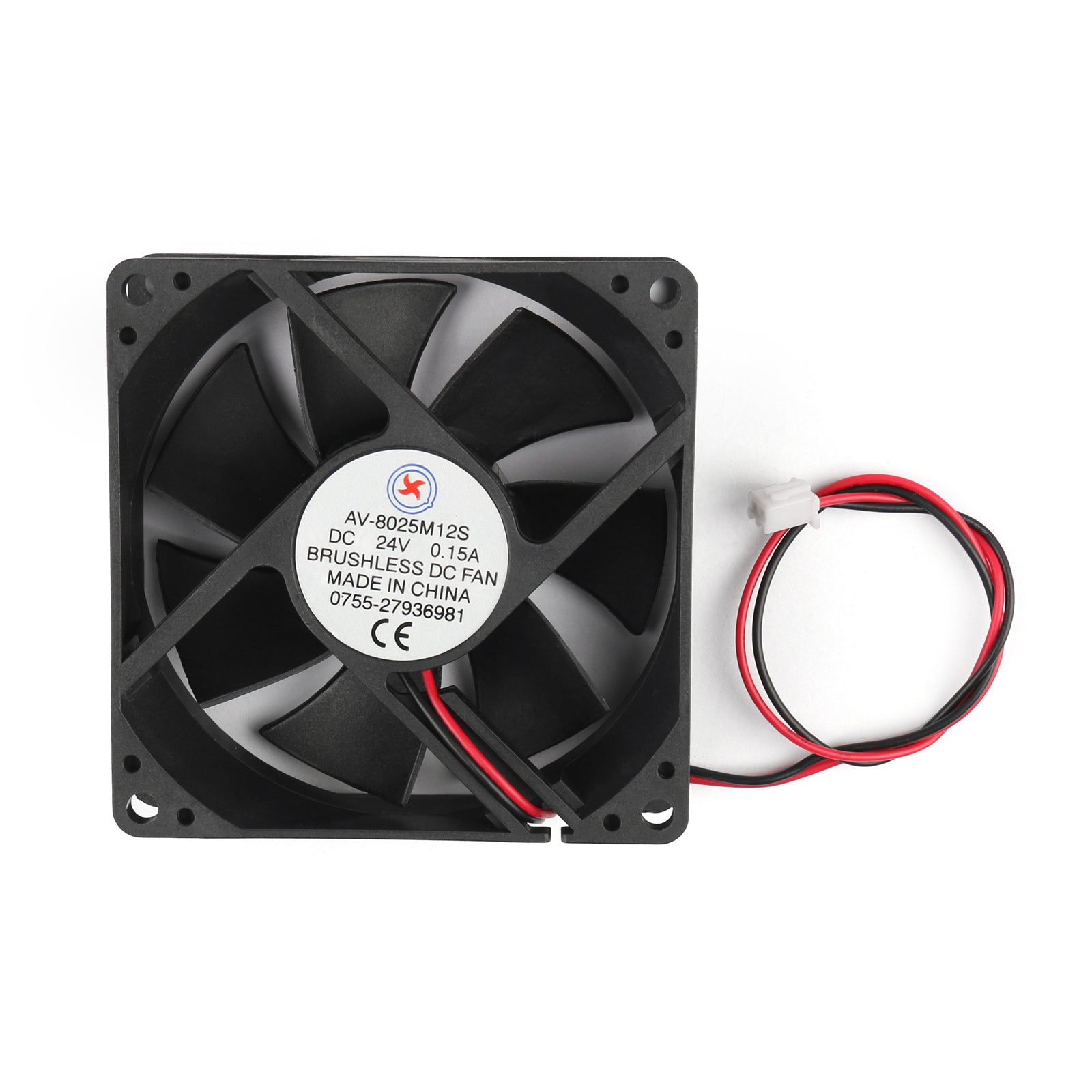 10PCS DC Brushless Cooling PC Computer Fan 24V 8025s 80x80x25mm 0.15A 2 Pin Wire