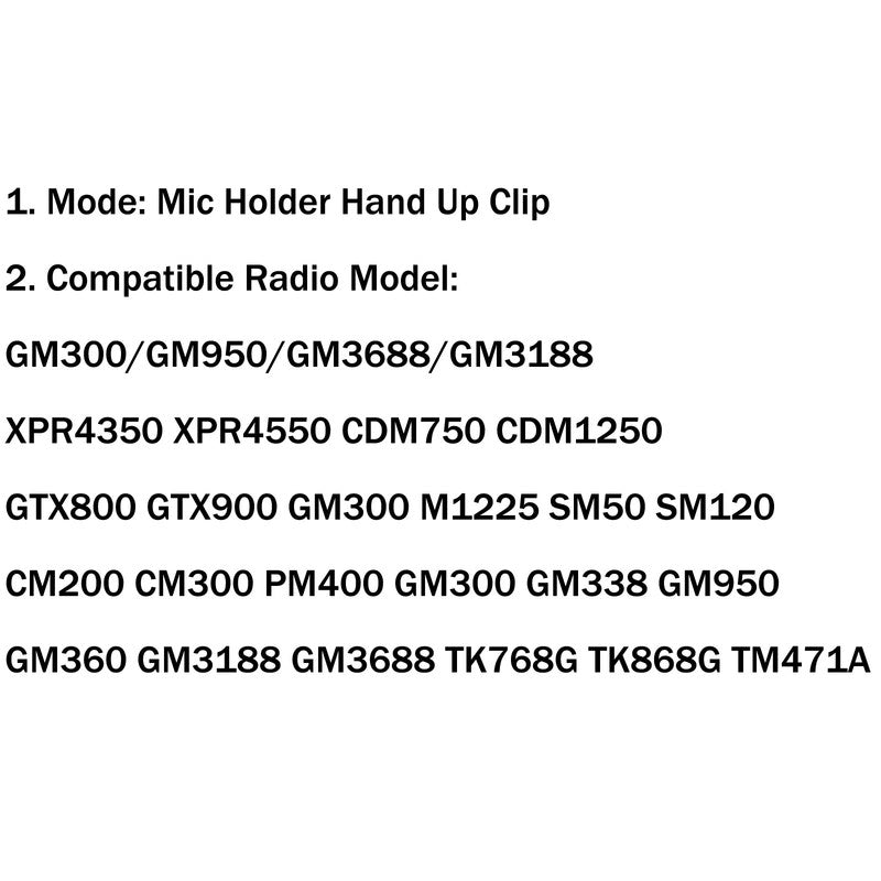 GM300/950/3688/3188 Clip Hand Up Kenwood UE Holder For CB 1xMic HLN9073