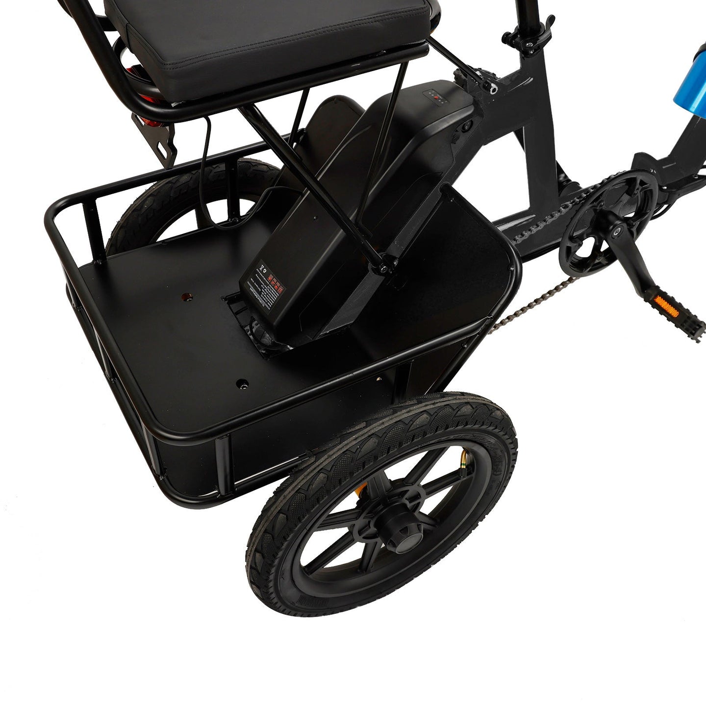 Black Foldable Electric Trike with 350W Motor & 70km Range