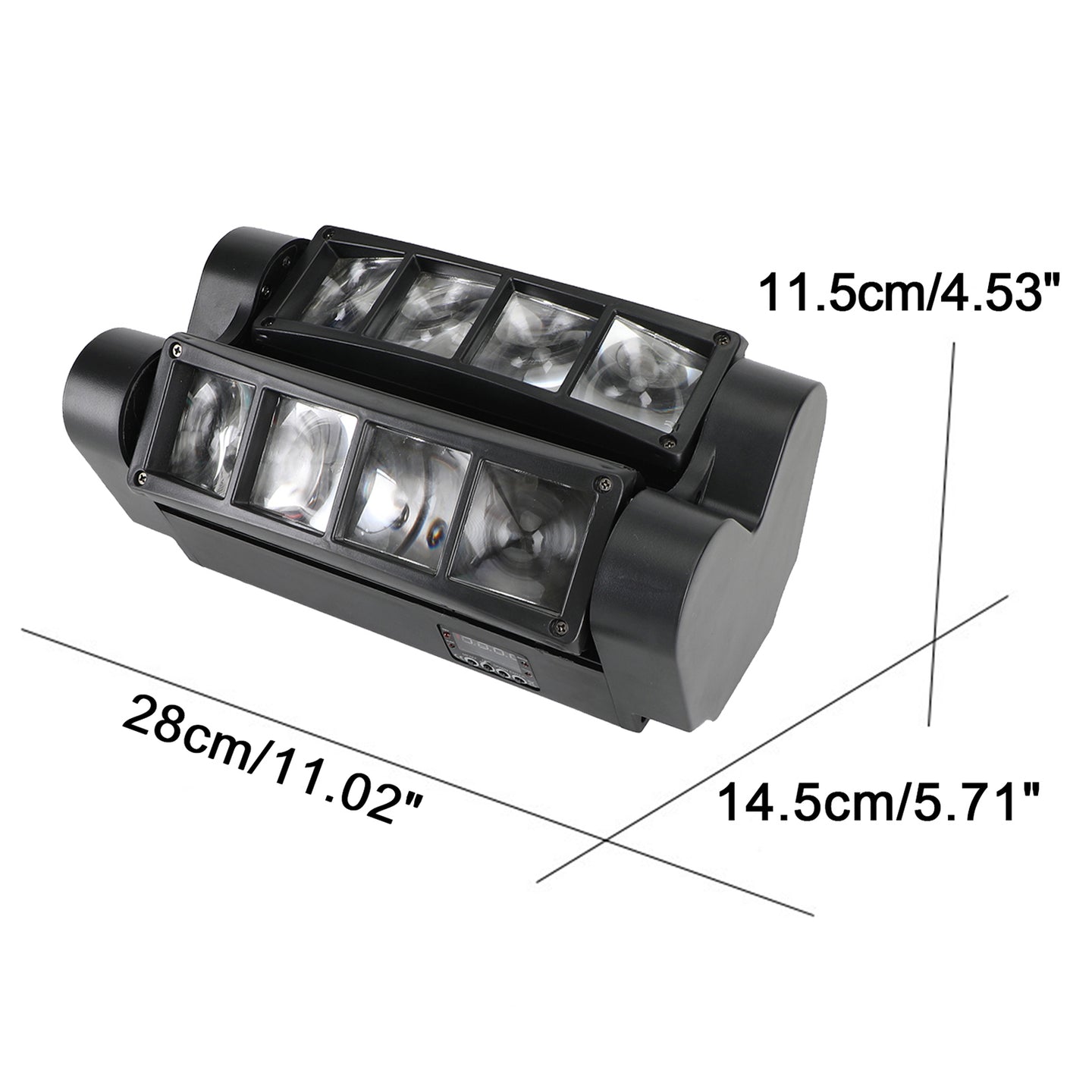 2Pcs 80W 8LED RGBW Spider Moving Head Stage Lighting Beam DMX Party DJ Lighting