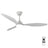 Remote Quiet 6 Speeds Black White Modern 52" Pendant Ceiling Fan with Light