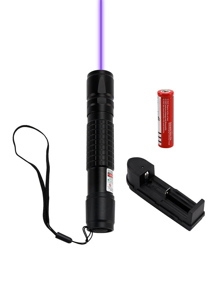 Tactical 5mw 405nm Blue Purple 18650 Laser Pointer Pen Visible Beam Light Lazer